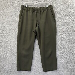 Lululemon On The Fly Crop Pants Olive Green Athleisure Travel Women's 8 x‎ 23